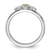 Sterling Silver Stackable Expressions Peridot Ring